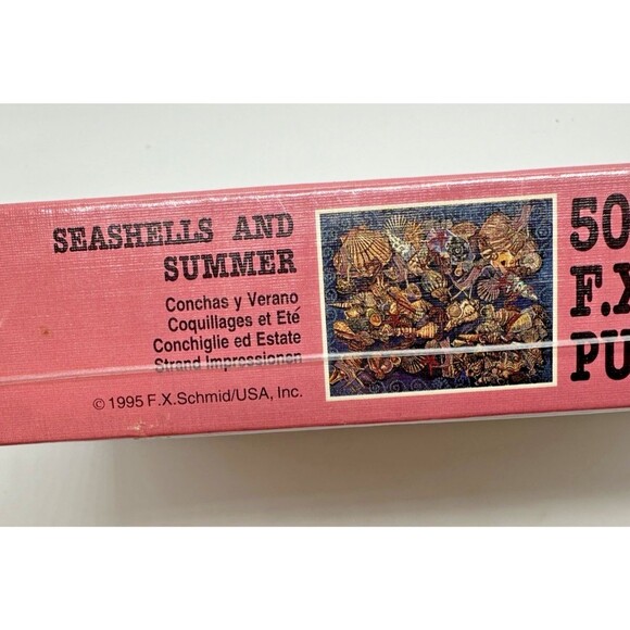 1995 FX Schmid Seashells And Summer 500 pc Puzzle 92202 Vintage New Sealed - Picture 7 of 8